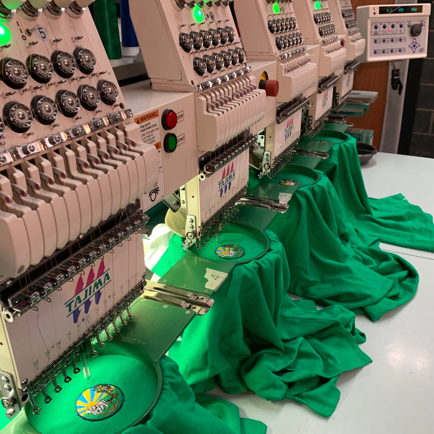 Polo shirt embroidery machine