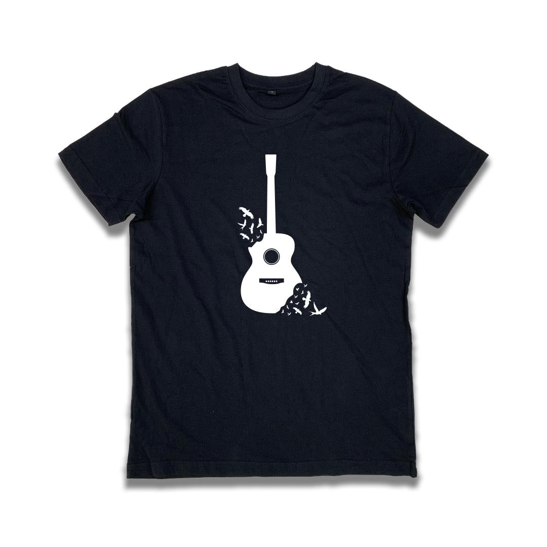 Acoustic Guitar Bird Freedom T-Shirt – Trustsport Print and Embroidery