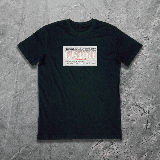 Led Zeppelin Kebworth 1979 Concert Ticket T-Shirt - Trustsport