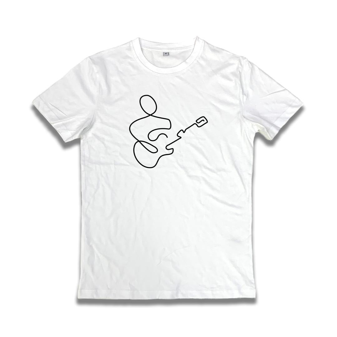 Guitar Player Line Design T-Shirt - Trustsport